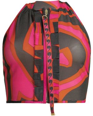 PUCCI Marmo Fuchsia Polyamide Elastan Crop Top - Red
