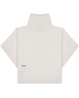 Dior Virgin Wool Turtleneck Sleeveless Knit Top - White