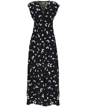 Alysi V Neck Long Dress - Black
