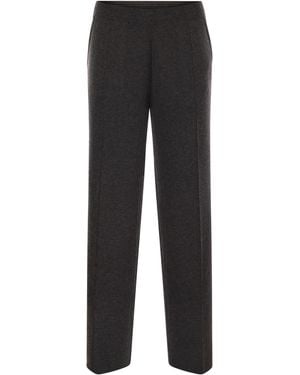 Max Mara Arno Viscose And Wool Trousers - Black