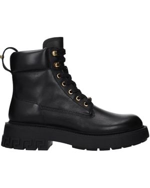 Versace Ankle Boots Leather - Black