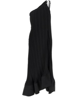 Lanvin Langes Plisseekleid - Schwarz