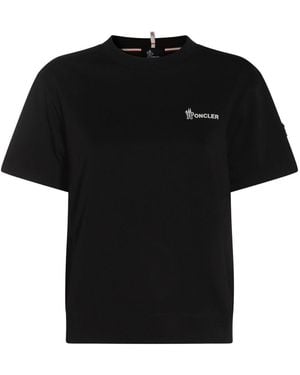 Moncler Logo Cotton T-Shirt - Black