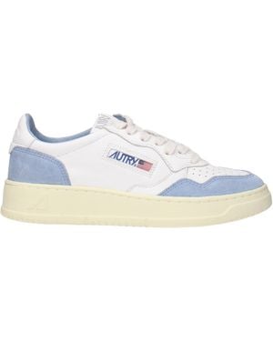 Autry Trainers Donna Pelle Bianco/Carta Da Zucchero - Blue