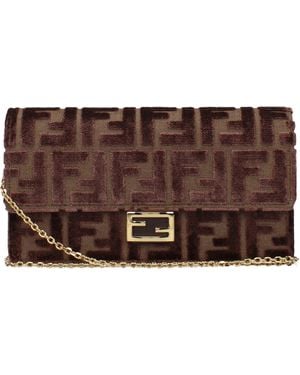 Fendi Pouch Fabric/Chocolate - Brown