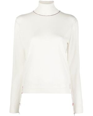 Maison Margiela Work-In-Progress Trui Met Hoge Hals - Wit
