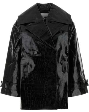 Ganni Jackets And Vests - Black