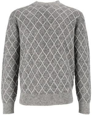 Ballantyne R Neck Pullover - Grey