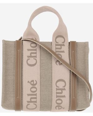 Chloé Small Woody Linen Tote Bag - Natural