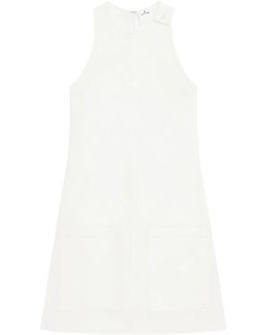 Courreges Popeline Midi-Jurk - Wit