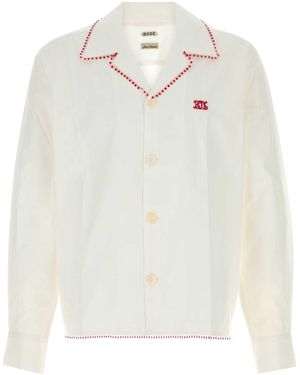 Bode Poplin Shirt - White
