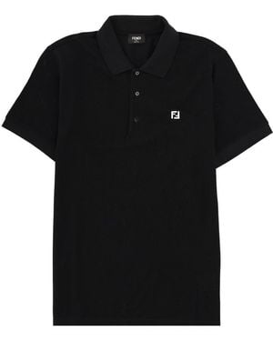 Fendi Polo With Logo - Black