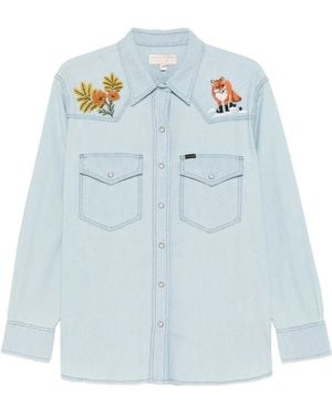 Filson W's Embroidered Western Shirt - Blue