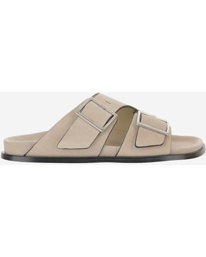Alohas Alba Suede Sandals - Natural