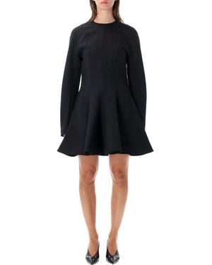 Stella McCartney Peplum Wool Dress - Black