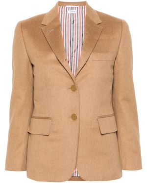 Thom Browne Single Breasted Blazer - Natural
