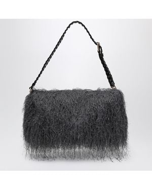 Dries Van Noten Dark Fringed Bag - Black