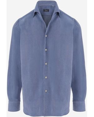 Finamore 1925 Cotton Blend Shirt - Blue