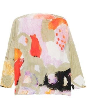 Daniela Gregis Printed Cotton Blouse - White