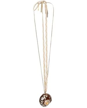 Dries Van Noten Collar con dijes de - Blanco
