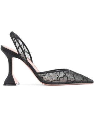 AMINA MUADDI Holli Lace Sling 95 - Mettallic