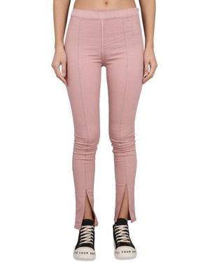 Rick Owens Mini Denim Leggings With Elastic Waistband - Pink