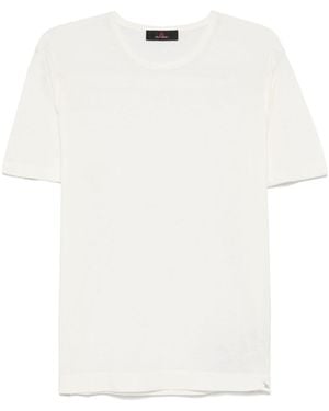 Peuterey Fein Gestricktes T-Shirt - Weiß