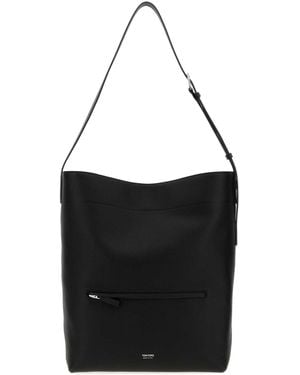 Tom Ford Leather Shopping Bag - Black