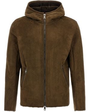 Giorgio Brato Giovana Con Cappuccio Shearling - Verde