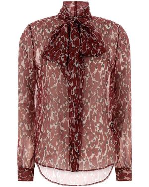 Saint Laurent Printed Silk Shirt - Pink