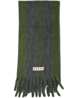 Marni Schal aus Wolle und Mohair - Grün
