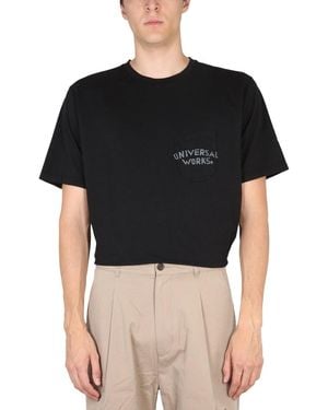 Universal Works Crewneck T Shirt - Black
