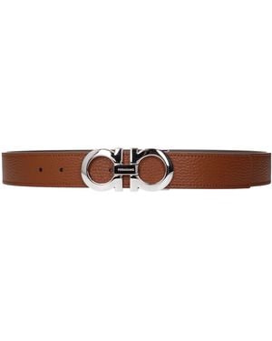 Ferragamo Belt/Cement Leather - Brown