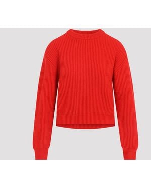 Jil Sander Ribbed Knit Sweater - Rood