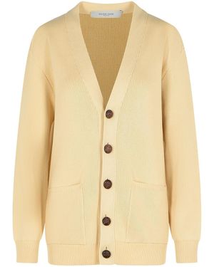 Golden Goose Cárdigan de algodón de beige dorado - Neutro