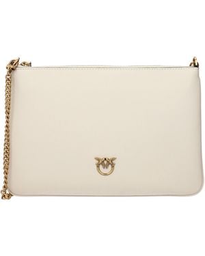 Pinko Crossbody Bags Leather - Natural