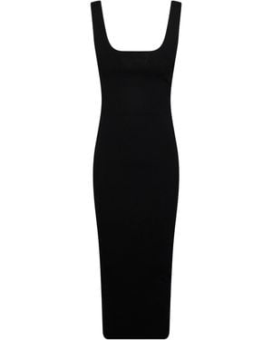 Entire studios Square Neck Knit Midi - Black