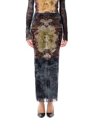 Jean Paul Gaultier The Long Médaillon Skirt - Black