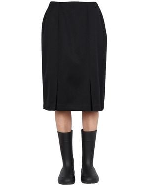 Raf Simons Structured Midi Skirt - Black