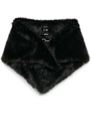 Simone Rocha Faux Fur Clip Scarf - Black