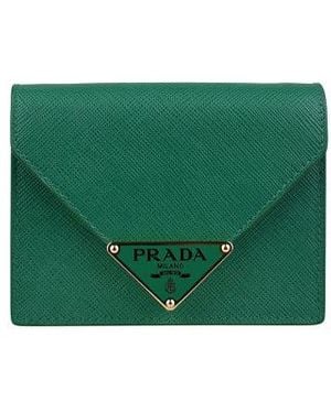 Prada Shoulder Card Holder - Green