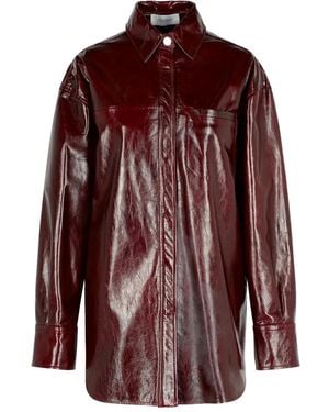 Sportmax Nappa Leather Borel Shirt - Red
