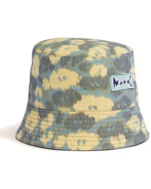 Marni Bucket Hat With Logo - Green