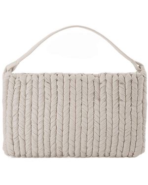 Nanushka La bolsa cuadrada en cuero vegano blanco - Metálico