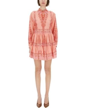 Etro Paisley-Print Mini Dress - Red