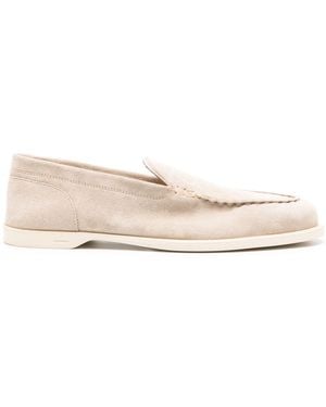 John Lobb Pace Suede Leather Loafers - Natural
