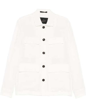 Montecore Chaqueta camisera con botones y bolsillos - Blanco