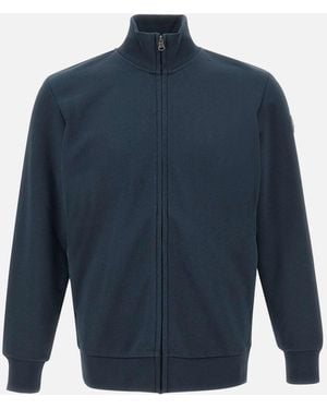 Colmar Blaues Connective-Sweatshirt Aus Baumwolle Mit Reißverschluss