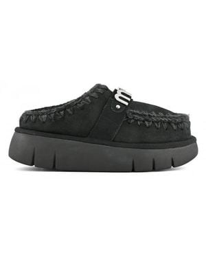 Mou Bounce Clog Metal Logo - Black