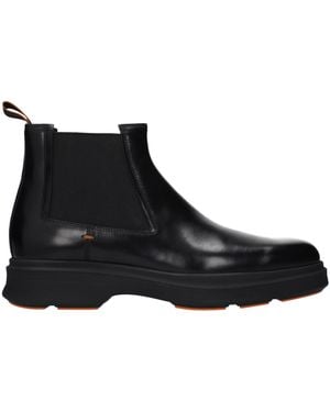 Santoni Ankle Boots Leather - Black